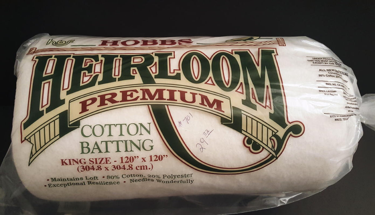 Twin Size 72 x 90 - Hobbs Heirloom Premium 80/20 Cotton Blend Quilt  Batting