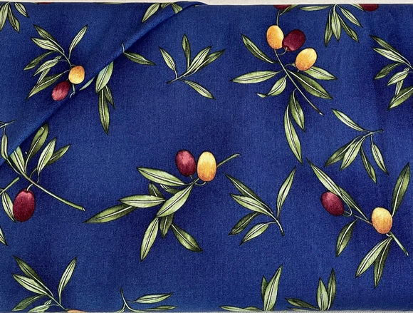 5020 - Hoffman - Vines And Berries/Olives on Blue