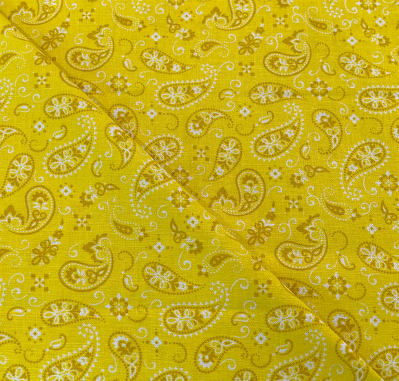 #4508 - Bright Yellow With Paisley Pattern