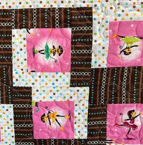 'Dancing Monkeys' Finished Baby Quilt