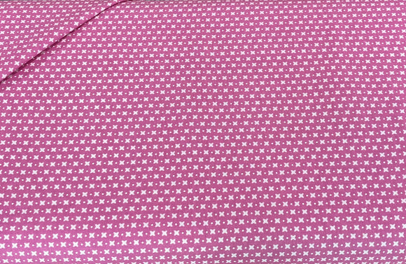 37613 17 - Moda - Pink With Small, White X Patterns