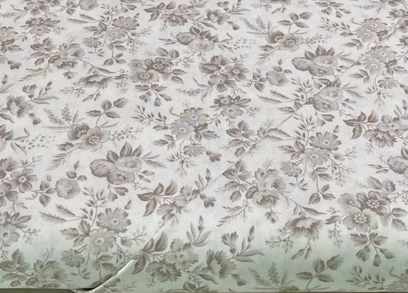 #487 - Moda - Three Sisters Fabric - Tan Floral On Cream