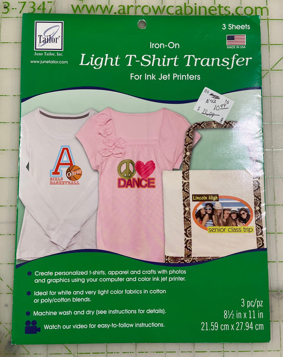 N42 - Iron On - Light T-Shirt Transfer For Ink Jet Printers