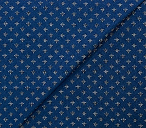 2986 20 - Moda - Royal Blue With Tan Print