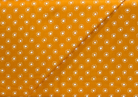 20789 14 - Moda - Jungle Paradise - Orange/Yellow With White Stars