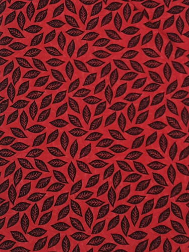 #106 - Studio E - Wild Things Red With Black Leaves
