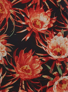 #154 - Hoffman - Large Reddish Flowers On Black