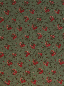 #164 - Moda - Grace 3 Sisters - Green With Reddish Flowers