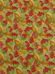 #167 - Moda - Spirit Lila Tueller - Lime Green Back Ground With Pinkish Berries