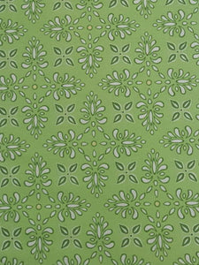 #168 - Kaufman - Green With White Design