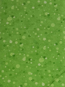 #170 - Kaufman - Mixmasters Fizz Lime Green Dots/Bubbles