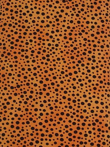 #184 - Northcott - Jungle Babies - Orange Marble With Black Dots