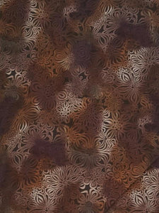 #202 - F726-10 - Fabric Freedom - Beige/Brown Flowers