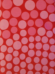 #251 - Moda - Hoopla - Graduated Pink Dots On Red Background