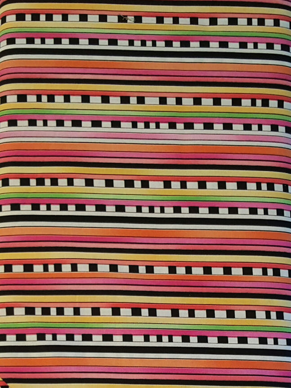 #263 - Henry Glass Co. - Hip Happier - Multi Colored Lines & Stripes
