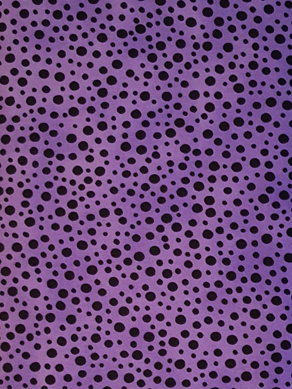 #326 - Northcott - Jungle Babies - Purple With Black Dots