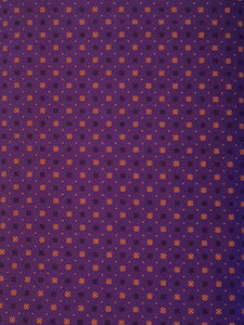 #332 Coral Tree Fabrics - Purple With Tiny Black And Orange Pattern