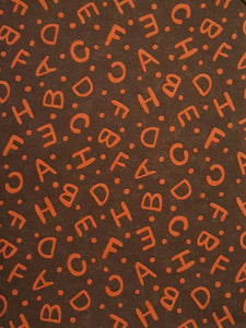 #337 - Moda - Lollipop by Candy Gervais - Orange Alphabet Letters On Brown