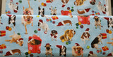 #379 Elizabeth's Studio - Christmas Dogs On Blue - Holiday Friends