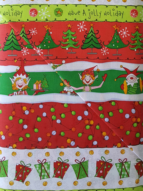 #386 Studio E - Razzle Dazzle Christmas - Rows Of Elves, Trees, Gifts, Etc.