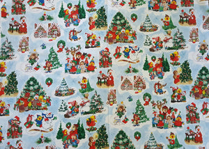 #393 - Hoffman - Animals With Christmas Trees, Gifts, Etc. On Light Blue
