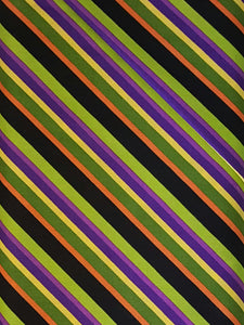 #397 - Hoffman - Halloween - Colorful Diagonal Stripes - It's A Jungle Out Ther