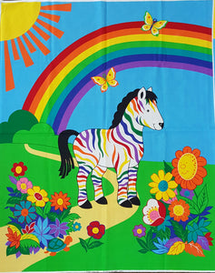#429 - Panel - VIP - Bright And Colorful Zebra, Rainbow, Flowers, Etc