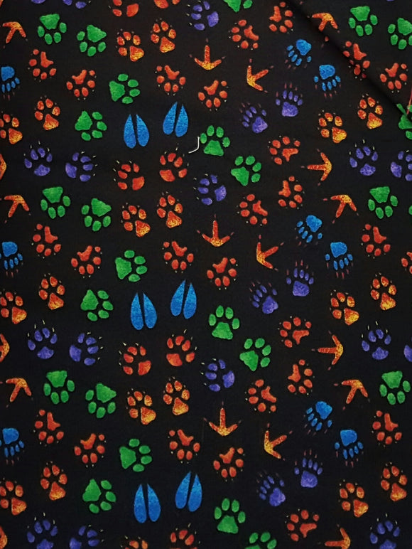 #534 Colorful Animal Prints On Black