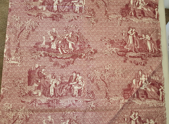 #579 - Tapestry Style Pictures - Family, Trees, etc. On Maroon