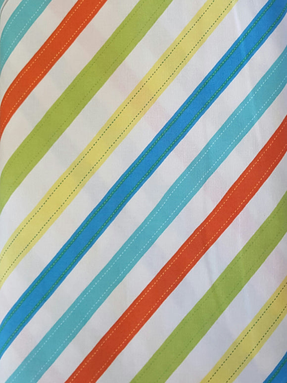 #666 - Moda - Colorful, Diagonal Stripes