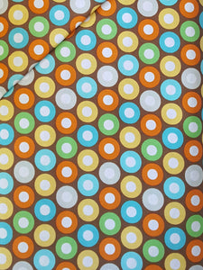 #667 - Northcott - Safari - Colorful Circles On Brown