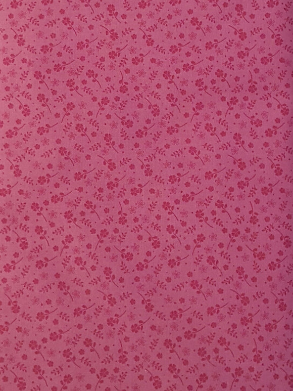 #674 ABS - Tiny Pink Flowers On Pink