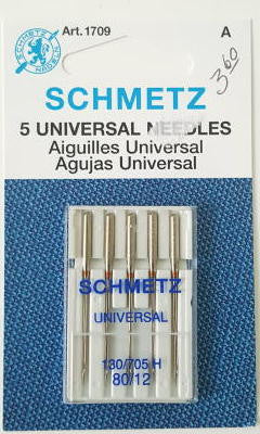 N69, N68, N67 Schmetz Universal Needles 130/705 H - 80/10,12,14 (pick –