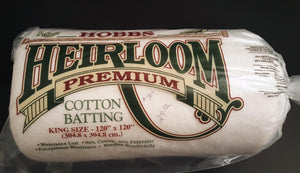 120" x 120" King Size #701 Hobbs Heirloom Premium Cotton Batting