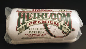 72" x 90" Twin Size #699 Hobbs Heirloom Premium Cotton Batting