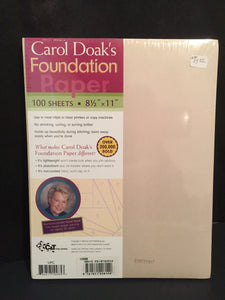 N26 Carol Doak's Foundation Paper 8 1/2" x 11"