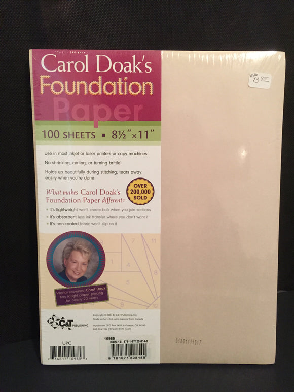 N26 Carol Doak's Foundation Paper 8 1/2
