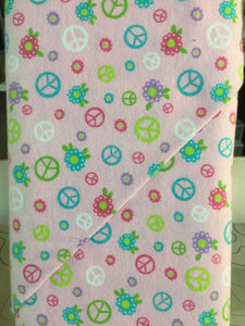 #664 BLZ Flowers and Peace Flannel