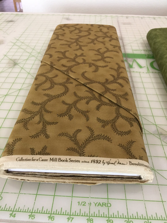 #470 - Collections Mill Book 1892 Howard Marcus - Moda - Swirly Branches On Green