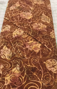 #901 - Over the Rainbow Laundry Basket Quilts - Batik - Moda - Floral Design On Brown