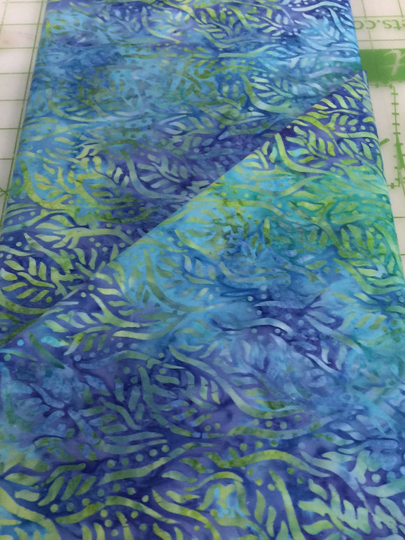 #4005 Batik - Green and Blue Fabric