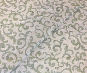 27311 220 - Moda Batik - Felicity Ice - Gray/Green Swirls On White