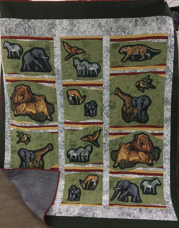 Jungle Animals Quilt - Finished
