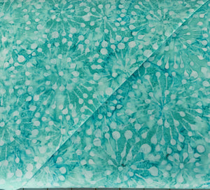 Moda - Batik - 4359 36 - Sea - Light Blue & Green With Star Pattern