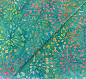 Moda - Batik - 4359 34 - Sea - Turquoise With Star Pattern