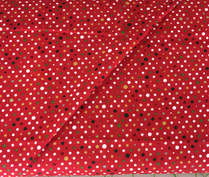 Moda - 30666 13 - Hustle And Bustle - Red With Colorful Dots