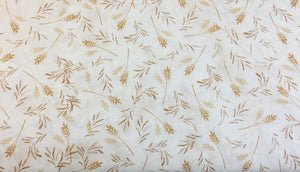 #2002 - Brother Sister Design - Gold Wheat/Grain Branches On White