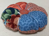 #N705 - Petal Pincushion - Handcrafted With Pink & Blue Fabric